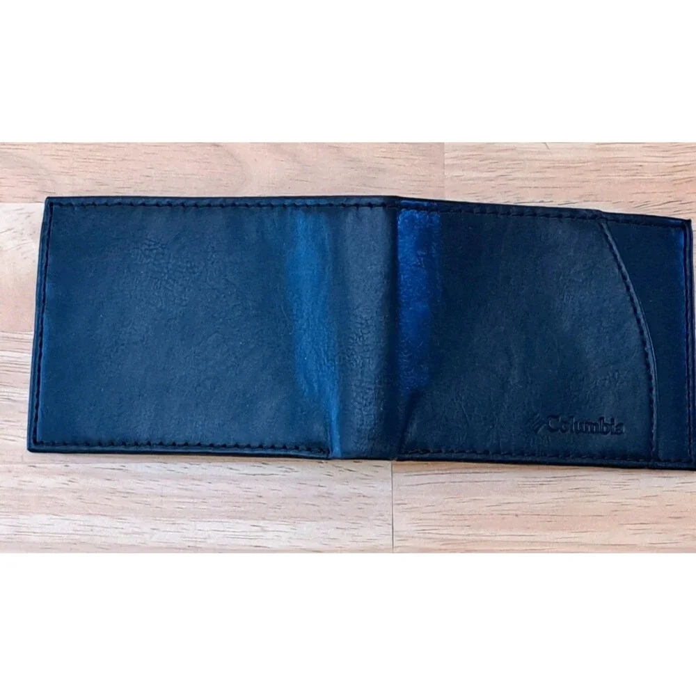 Columbia Men's Slim Bifold Wallet Black RFID Blocking